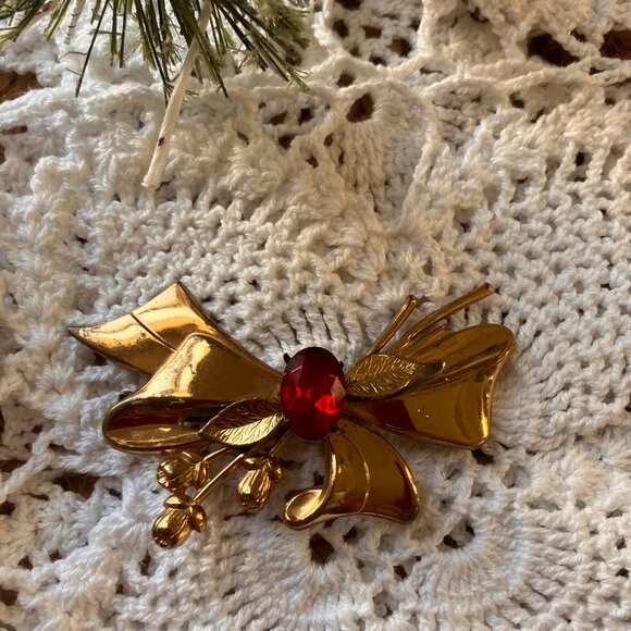 Vintage Holiday Jewelry Collection - 8 Pieces - Vintage Christmas Jewelry, - Picture 9 of 12